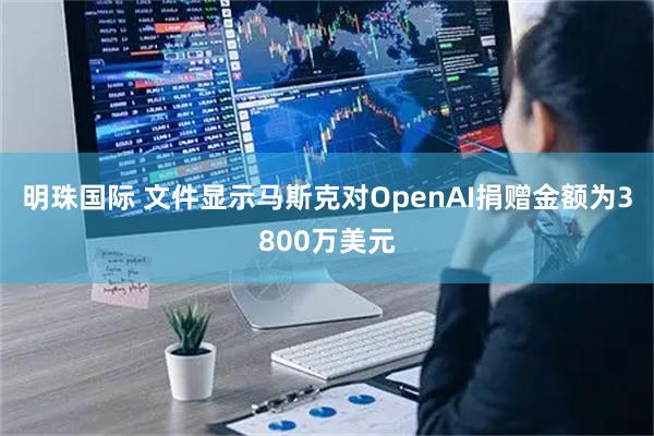 明珠国际 文件显示马斯克对OpenAI捐赠金额为3800万美元